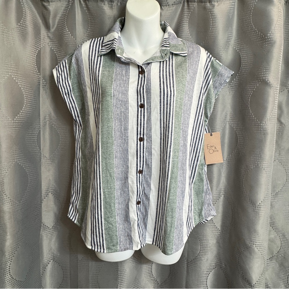 Eden & Olivia striped shirt Small
